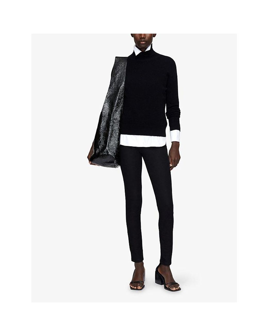 Joseph Black Slim-Fit Stretch-Woven Leggings