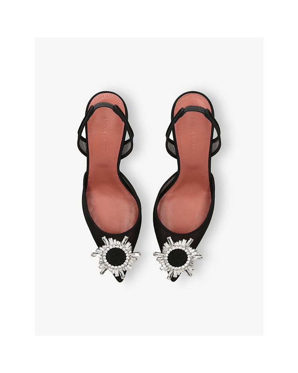 AMINA MUADDI Black Begum Sling 70 Heeled Mesh Sandals