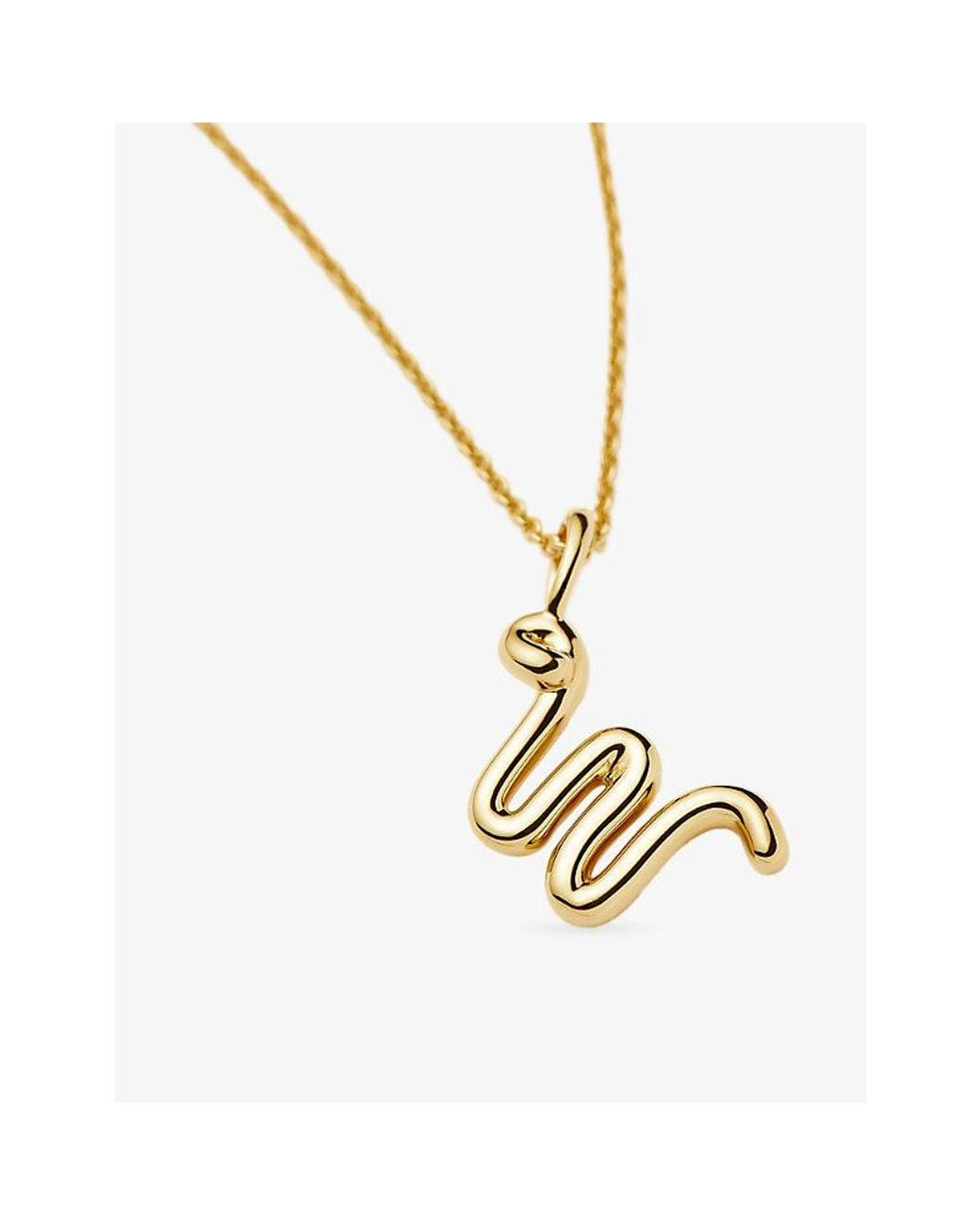 Missoma Metallic Curly Molten Mini Initial W 18Ct Vermeil Necklace