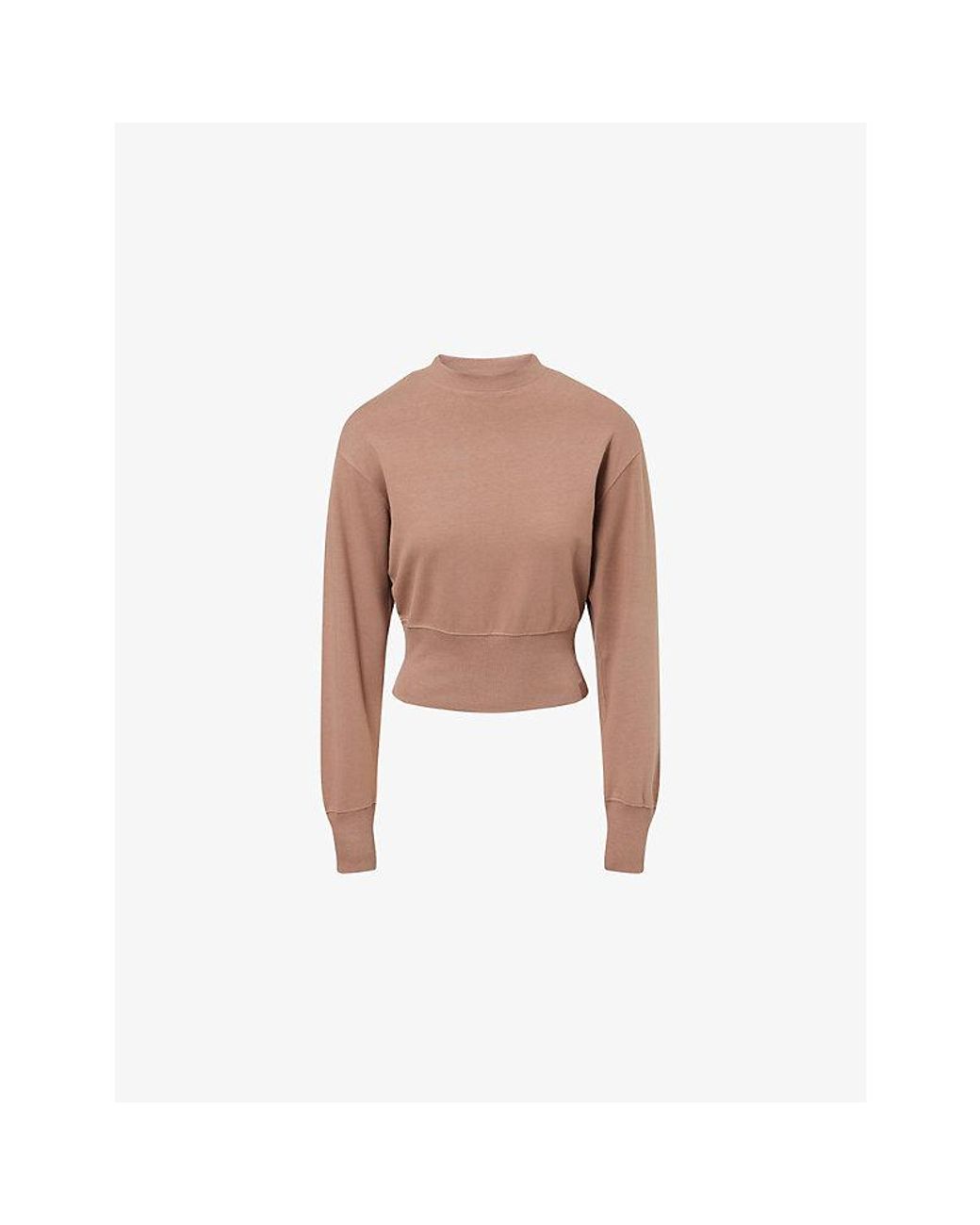 ADANOLA Pink Cinch-Hem Modal-Jersey Sweatshirt