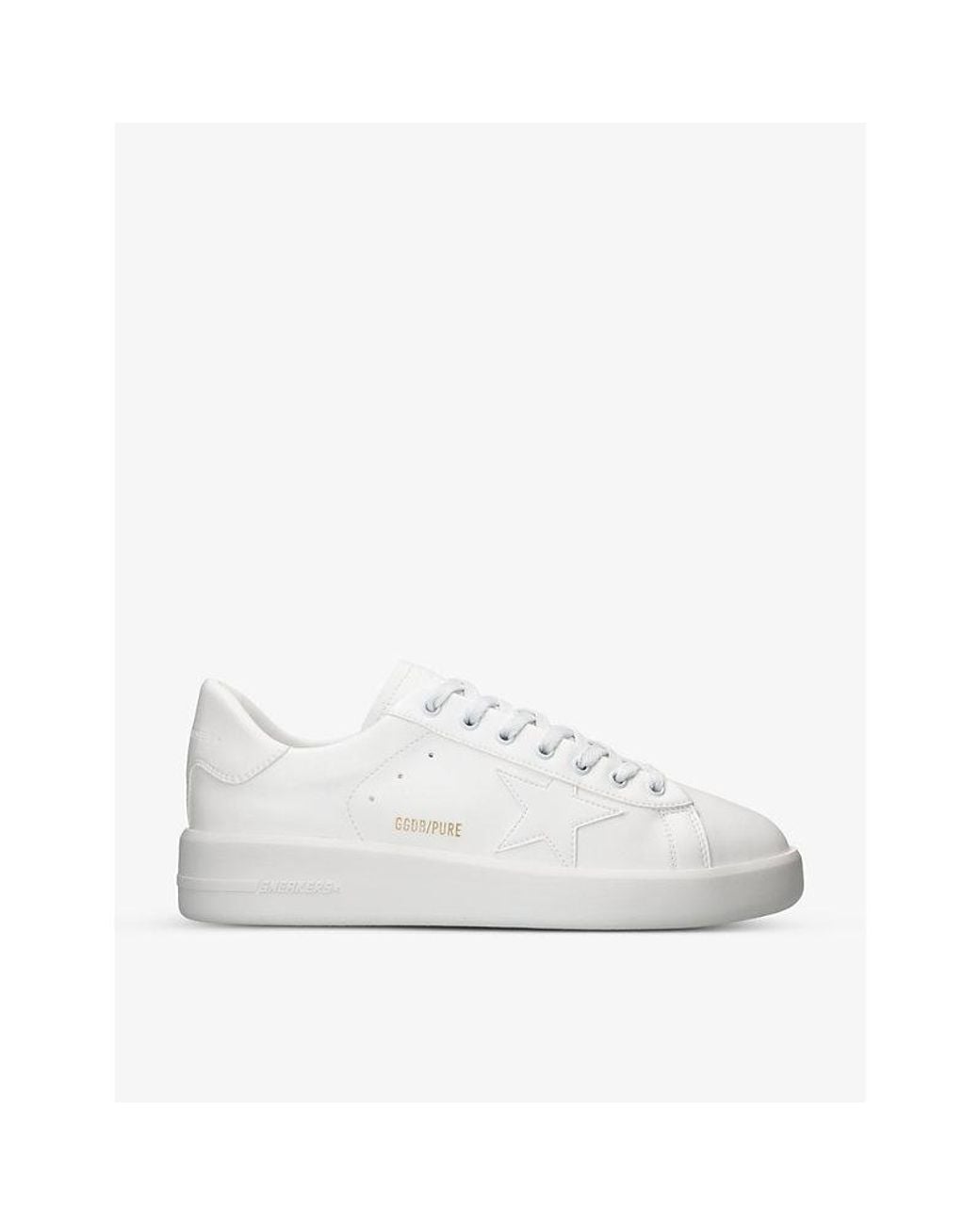 Golden Goose Deluxe Brand White Pure Star Star-Embroidered Faux-Leather Low-Top Trainers for men