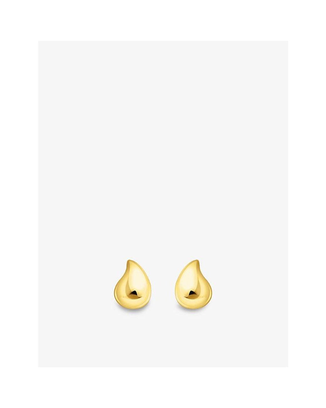 Thomas Sabo Metallic Small Organic Drop-Shape 18Ct- Plated 925 Sterling Stud Earrings