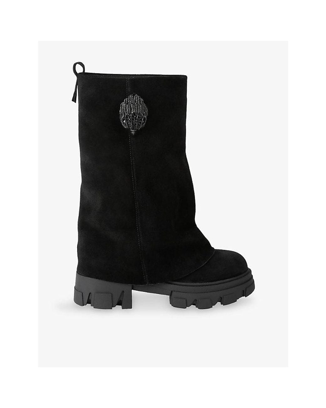 Kurt Geiger Black Stomp Suede Boots