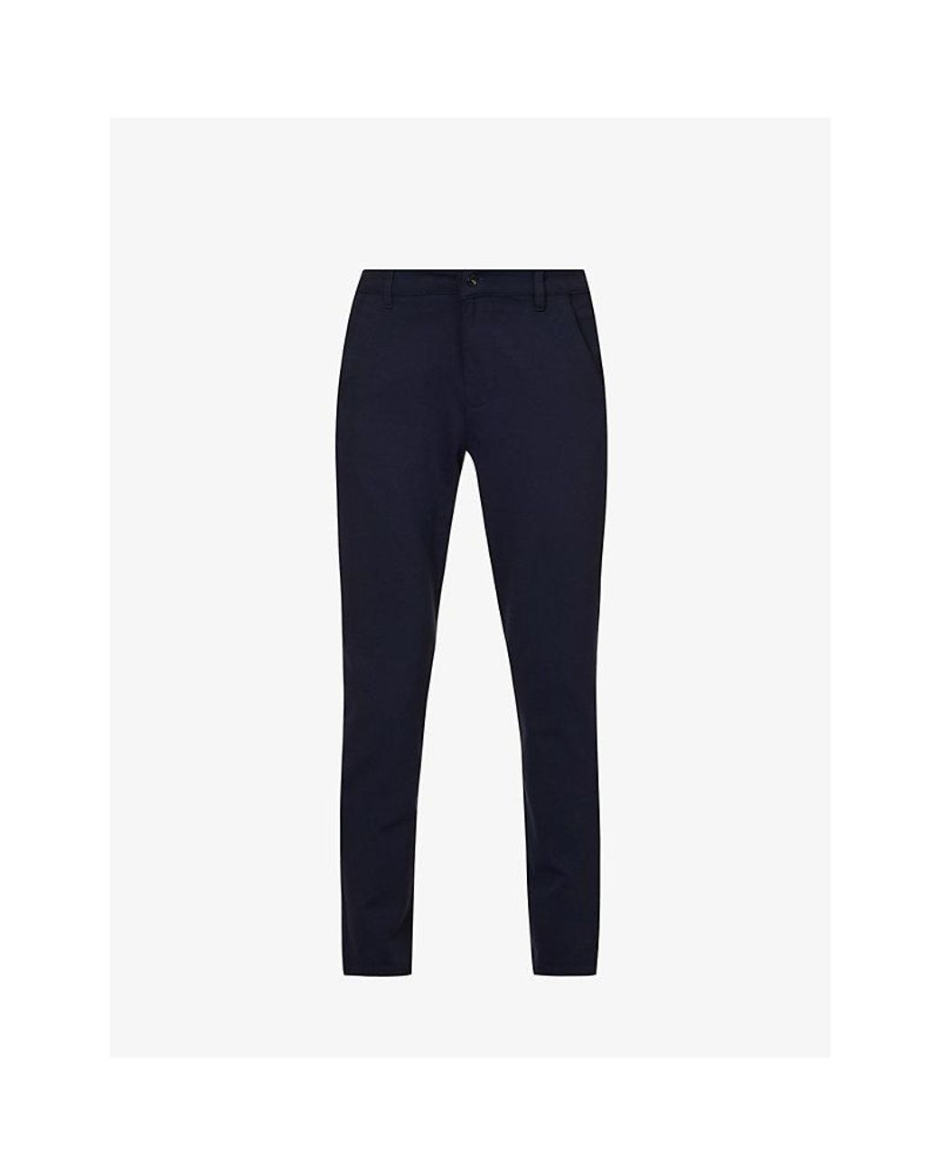 7 For All Mankind Blue Brand-Patch Belt-Loop Regular-Fit Stretch-Denim Jeans for men