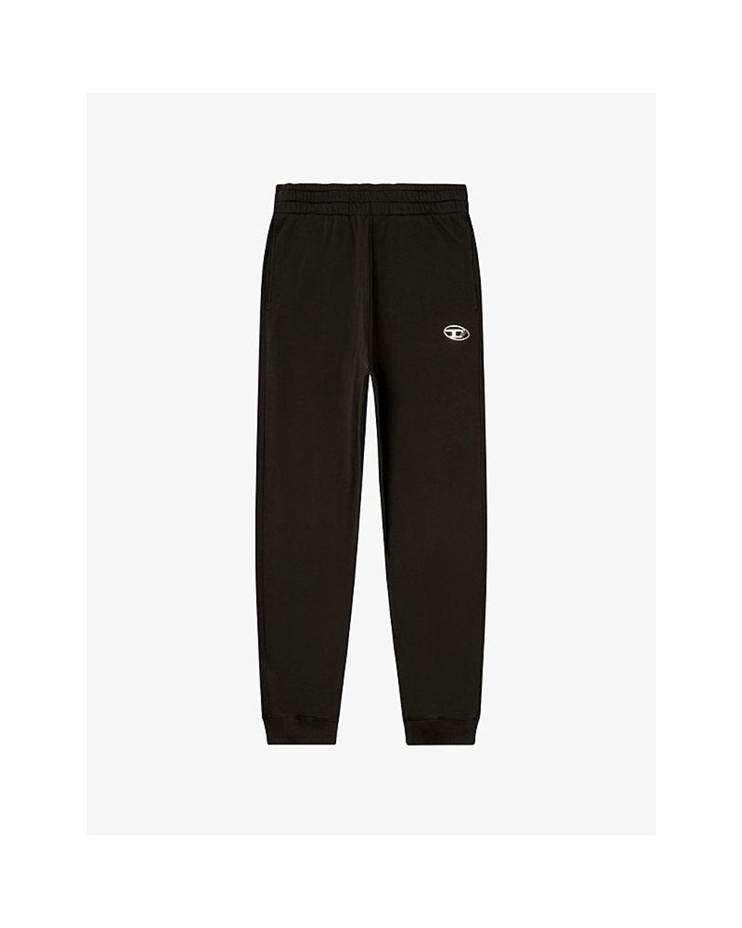 DIESEL Black P-Marky-Iod Branded Cotton-Jersey Jogging Bottoms for men