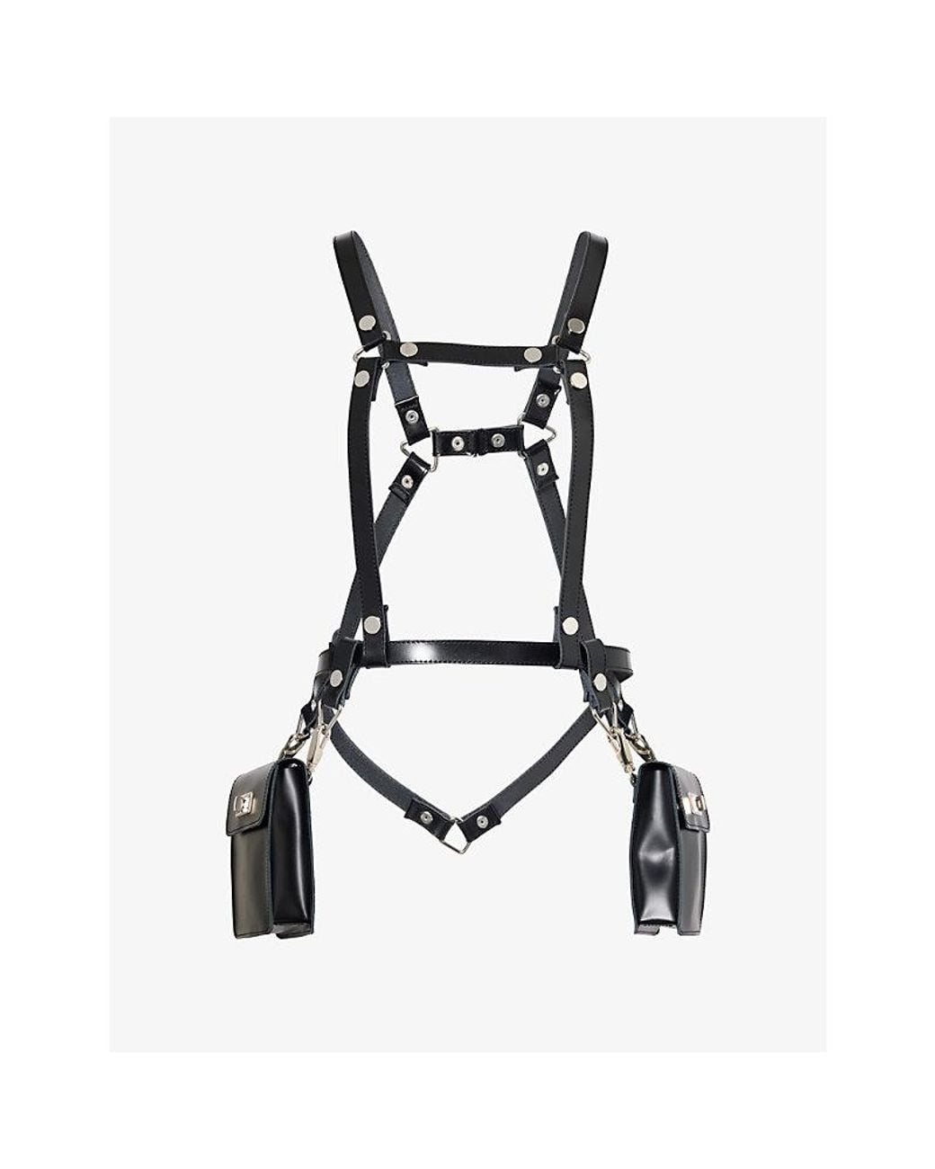 Junya Watanabe Black Pouch Leather Harness