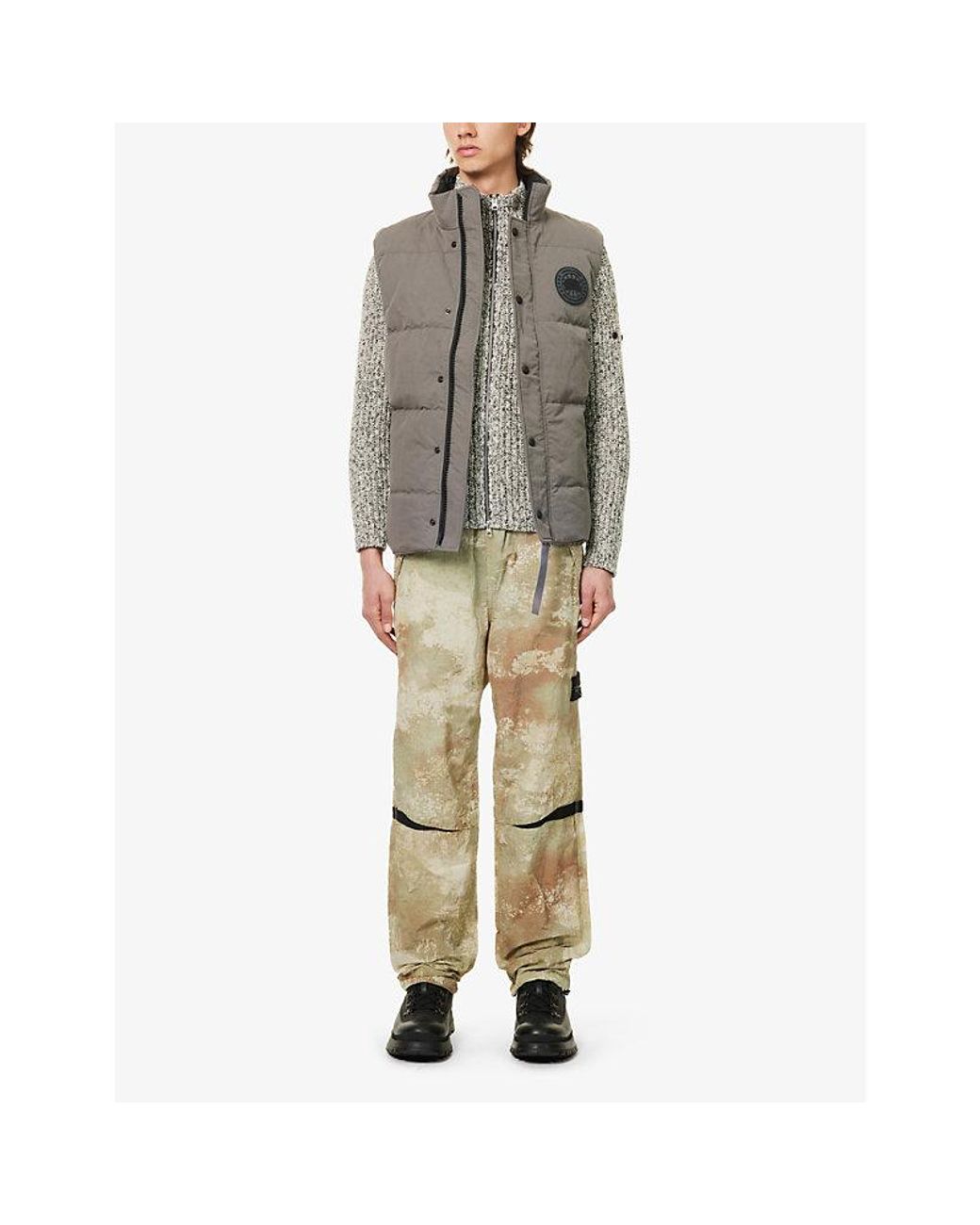 Canada Goose Garson logo-patch padded gilet - Brown