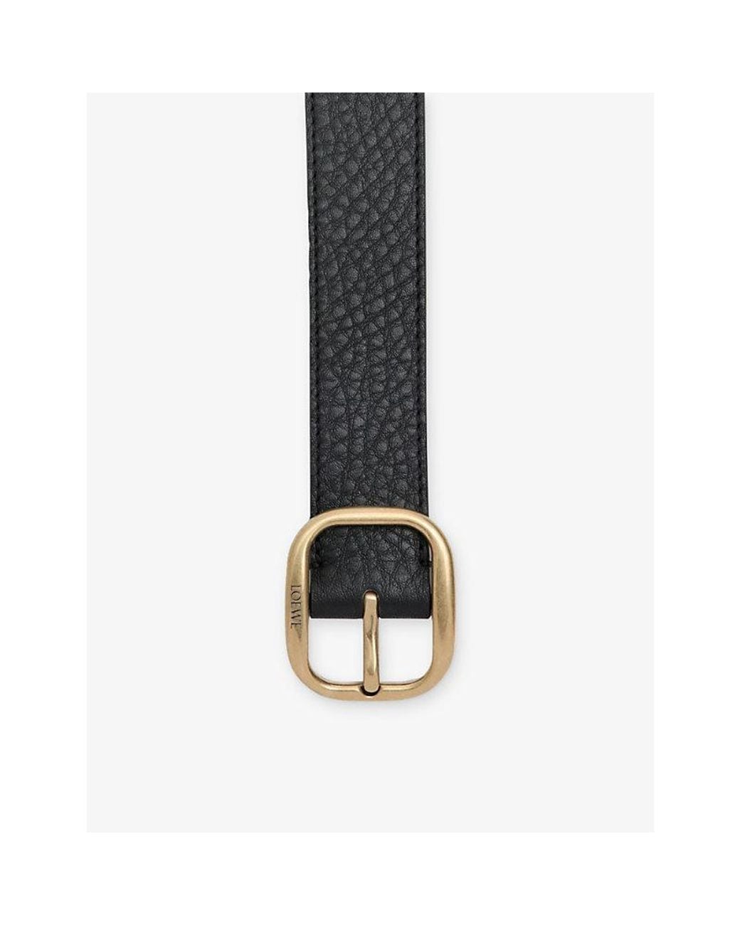 Loewe Multicolor Rounded-Buckle Leather Belt
