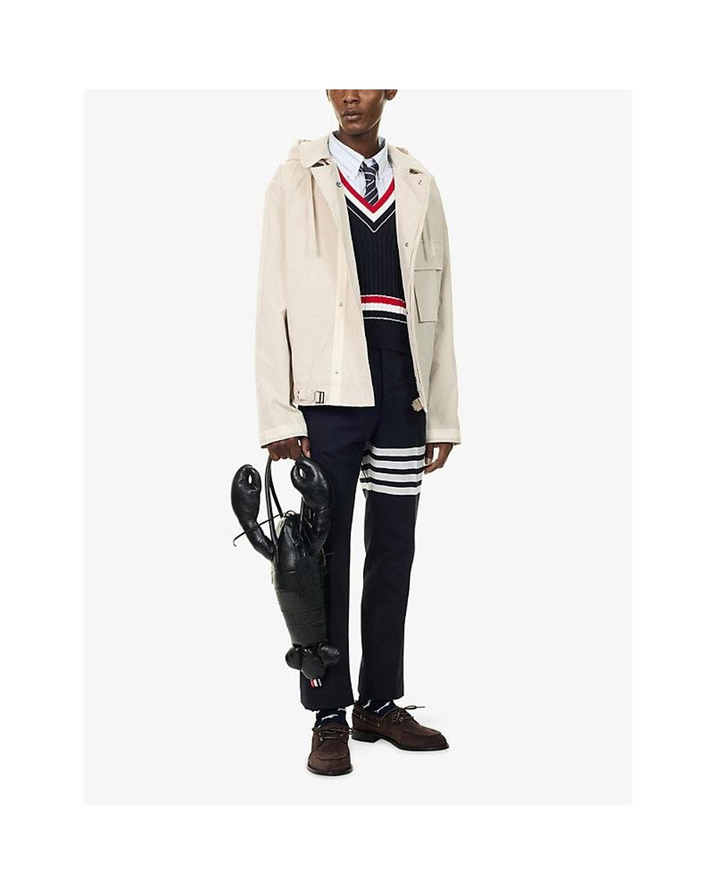 Thom Browne Natural Mariner Hooded Canvas Jacket for men