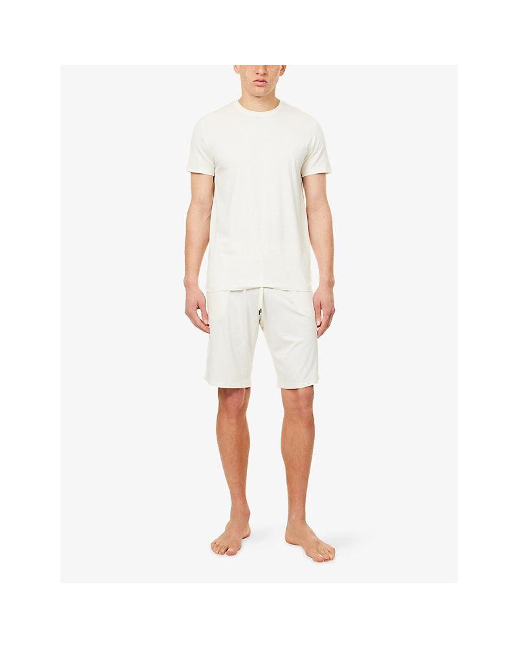 Derek Rose White Basel 24 Short-Sleeve Modal-Jersey T-Shirt for men
