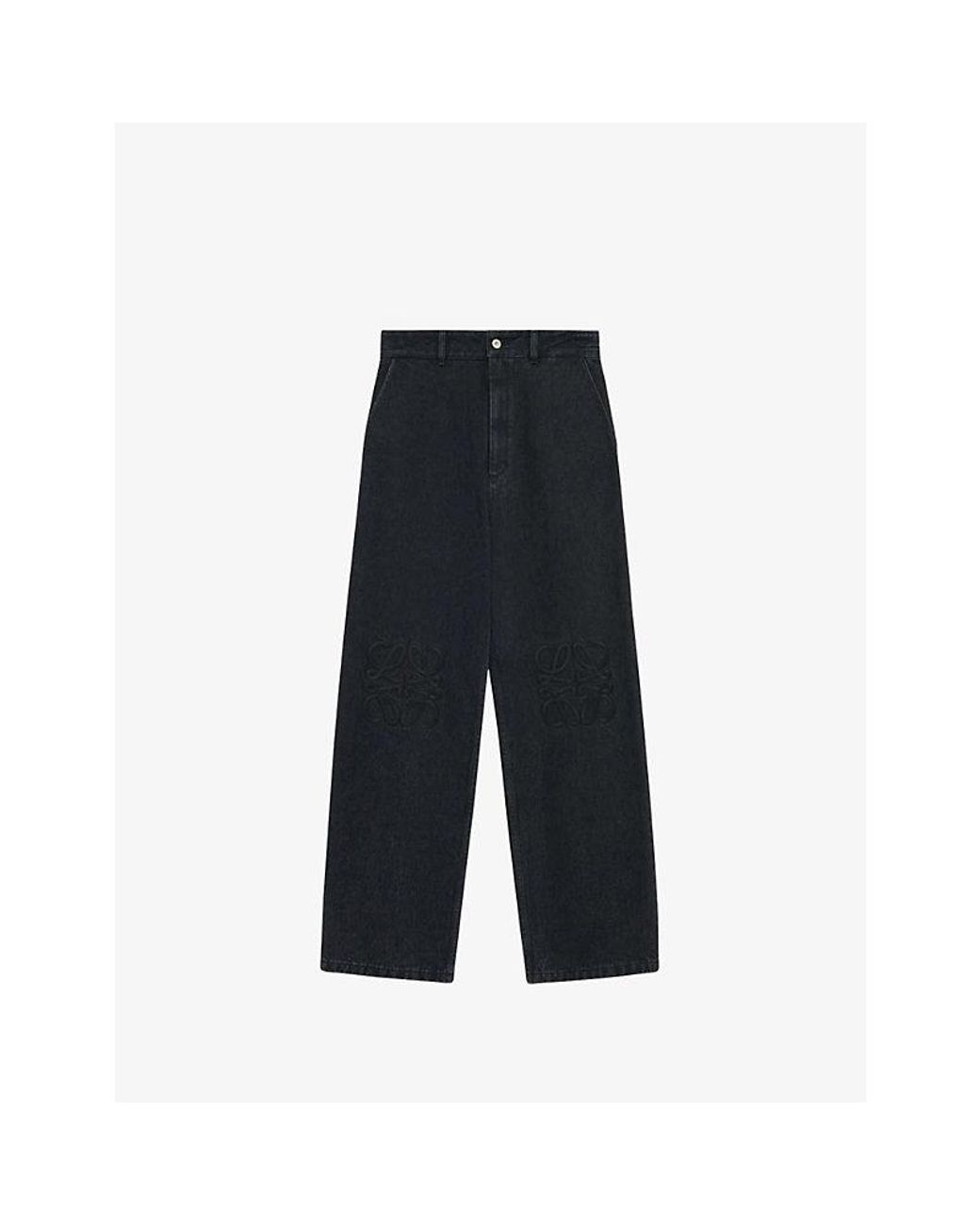 Loewe Black Anagram Baggy Denim Jeans