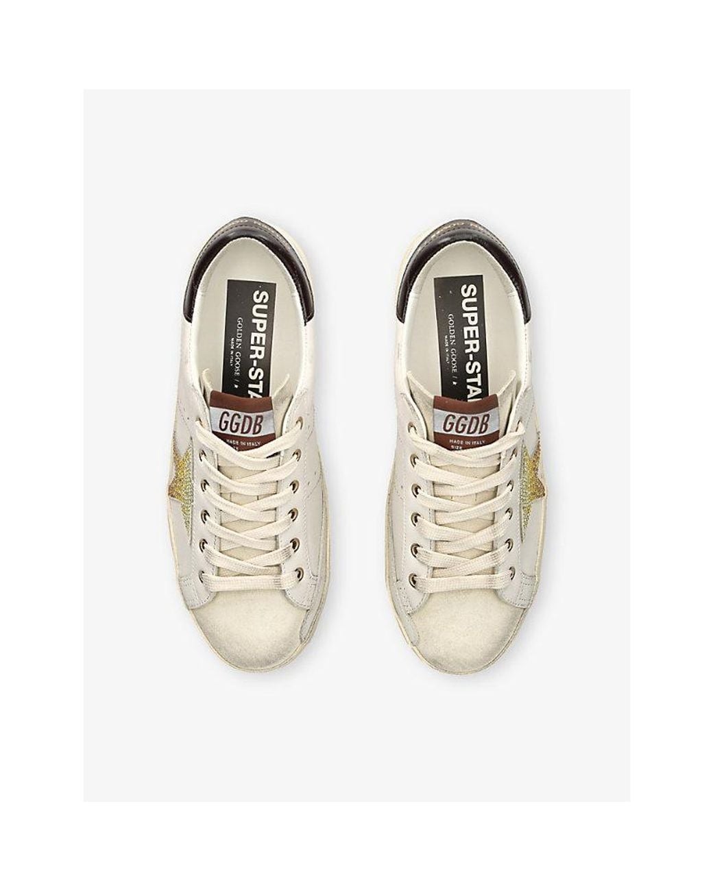 Golden Goose Deluxe Brand Natural Super-Star Leather Trainers