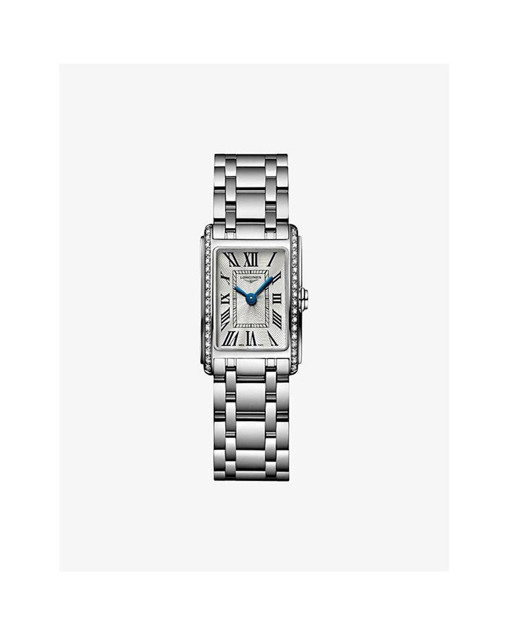 Longines White L5.258.0.71.6 Dolcevita Stainless-Steel And 0.280Ct Diamond Quartz Watch for men