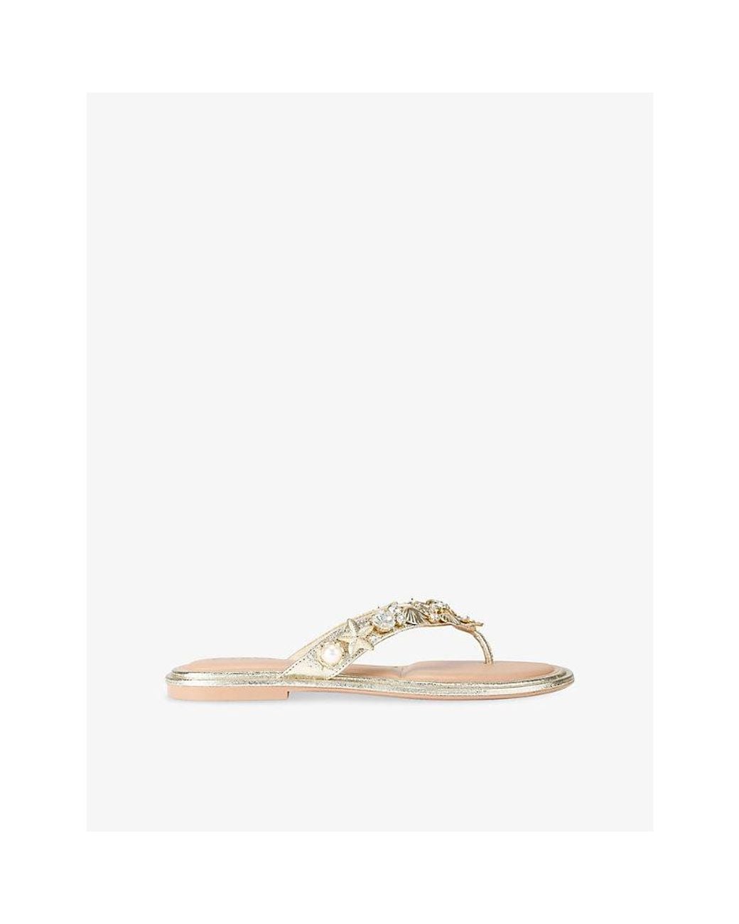 Carvela Kurt Geiger Natural Marina Faux-Leather Sandals