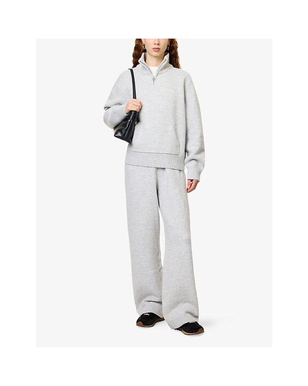 The Couture Club White Chenille Knitted Jogging Bottoms