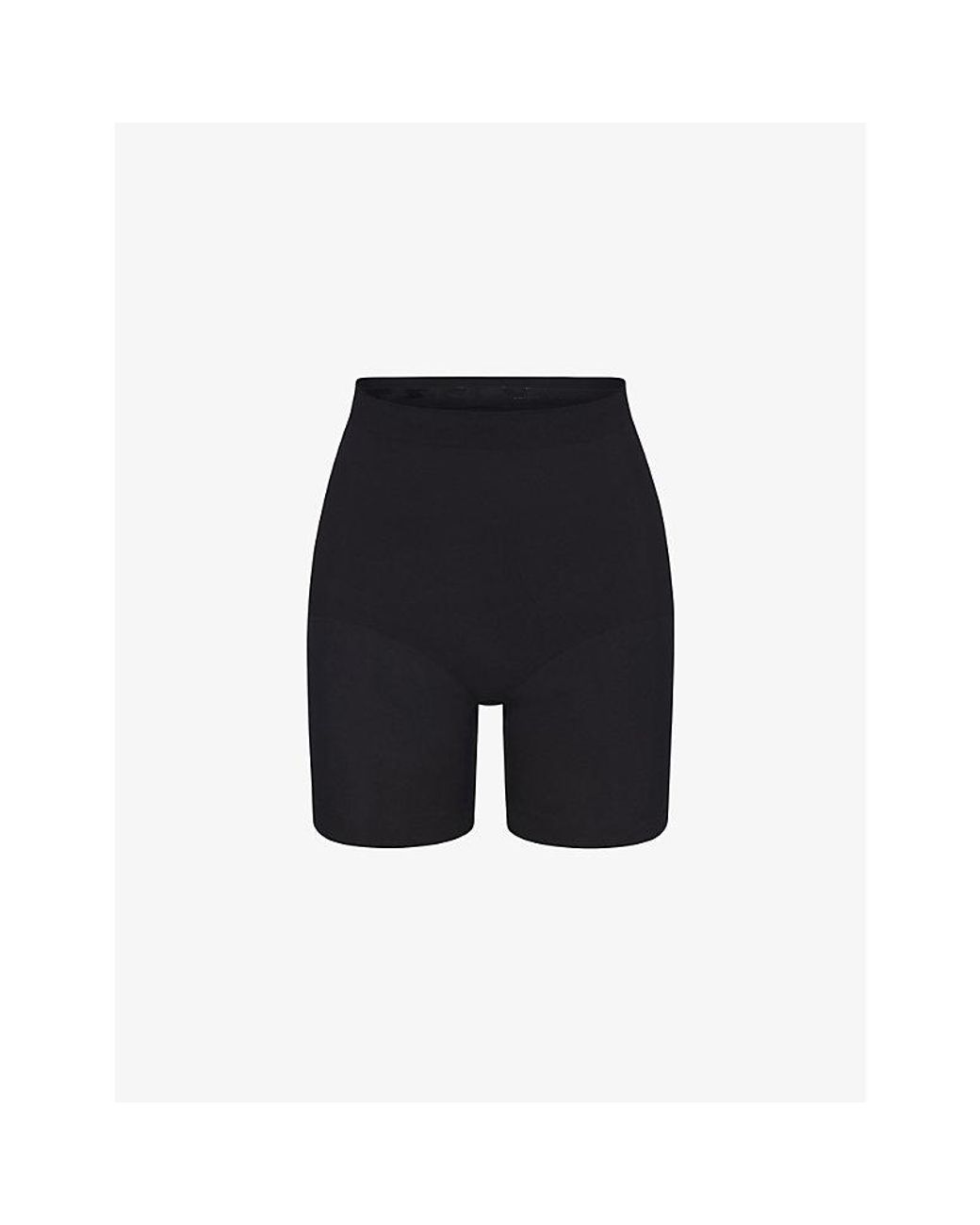 Skims Black Sculpt Fitted Stretch-Woven Shorts