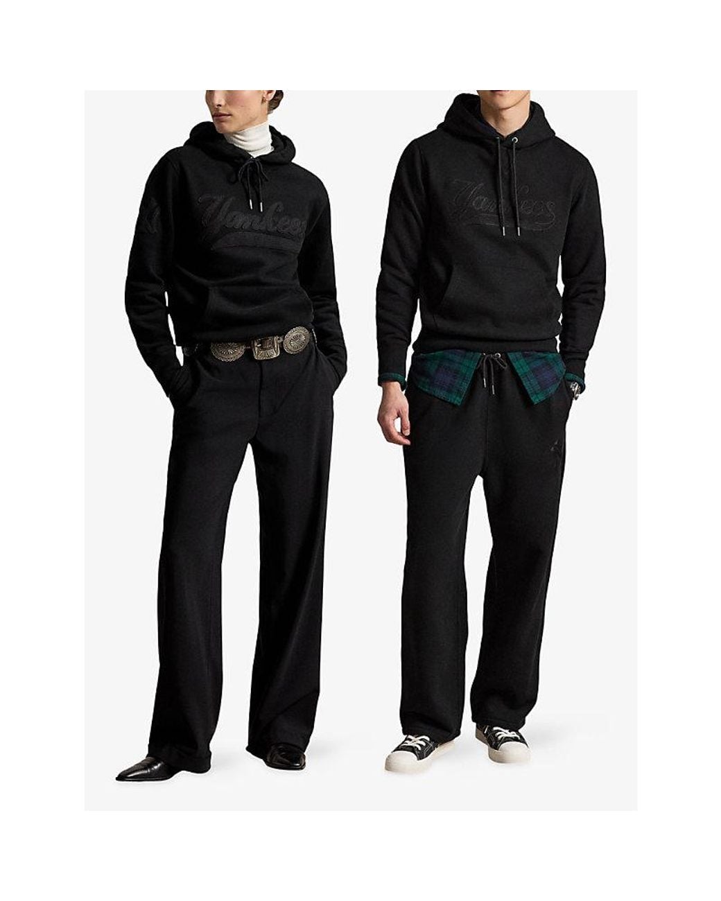 Polo Ralph Lauren Black Yankees Regular-Fit Cotton-Blend Hoody for men