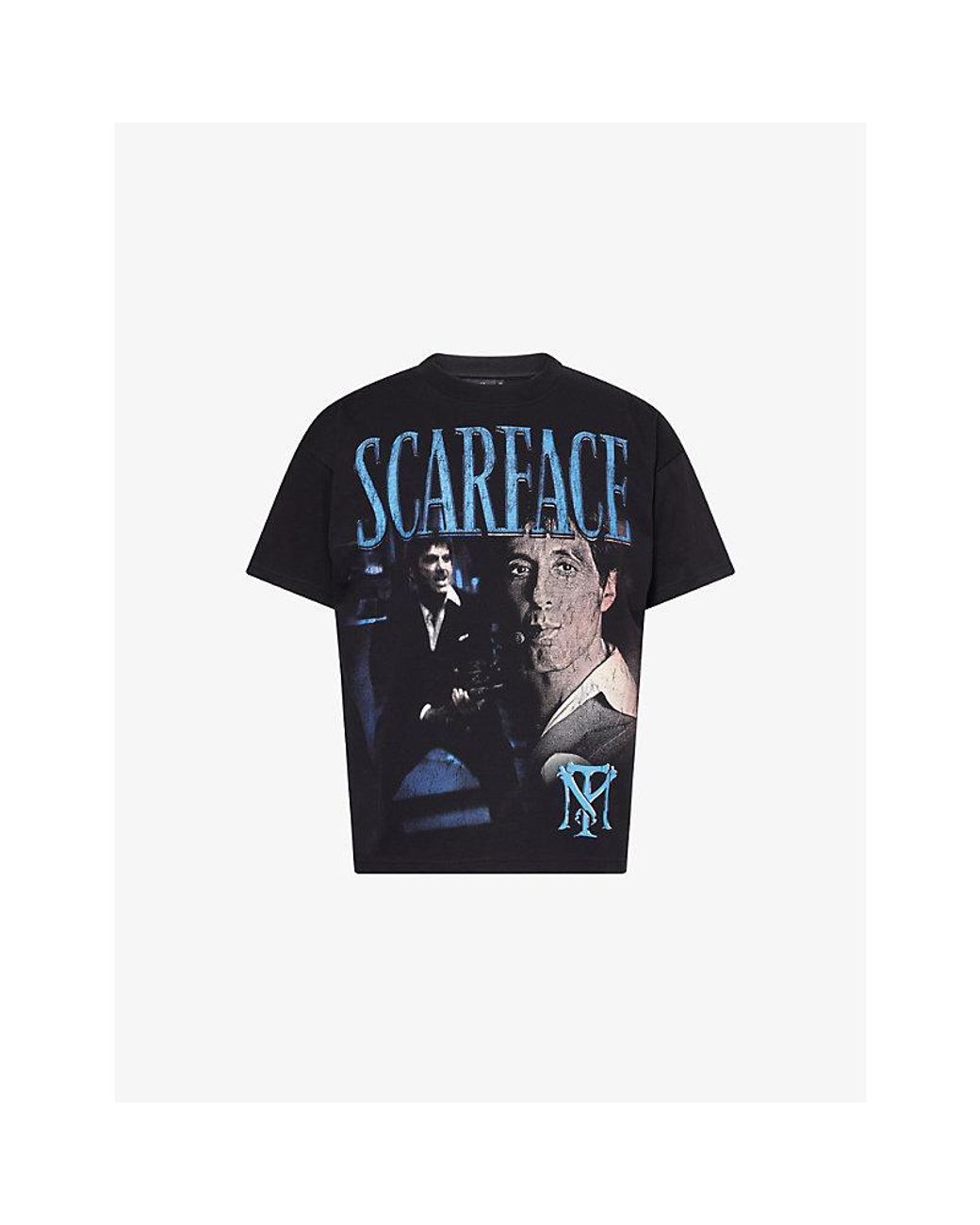 Trapstar X Scarface Graphic-Print Cotton T-Shirt in Blue for Men
