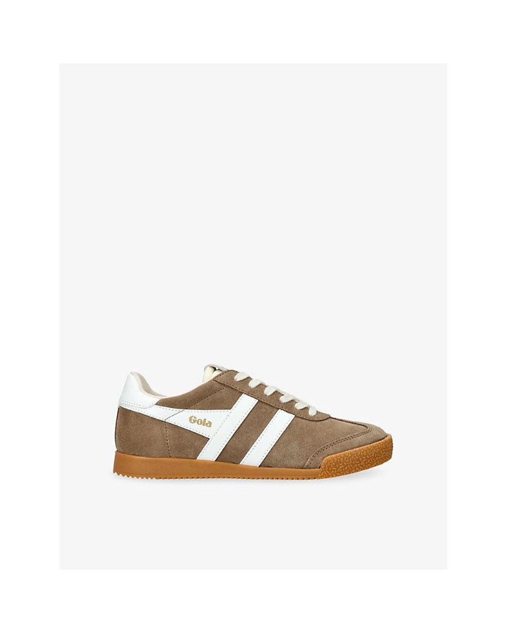 Gola Brown Elan Suede Low-Top Trainers