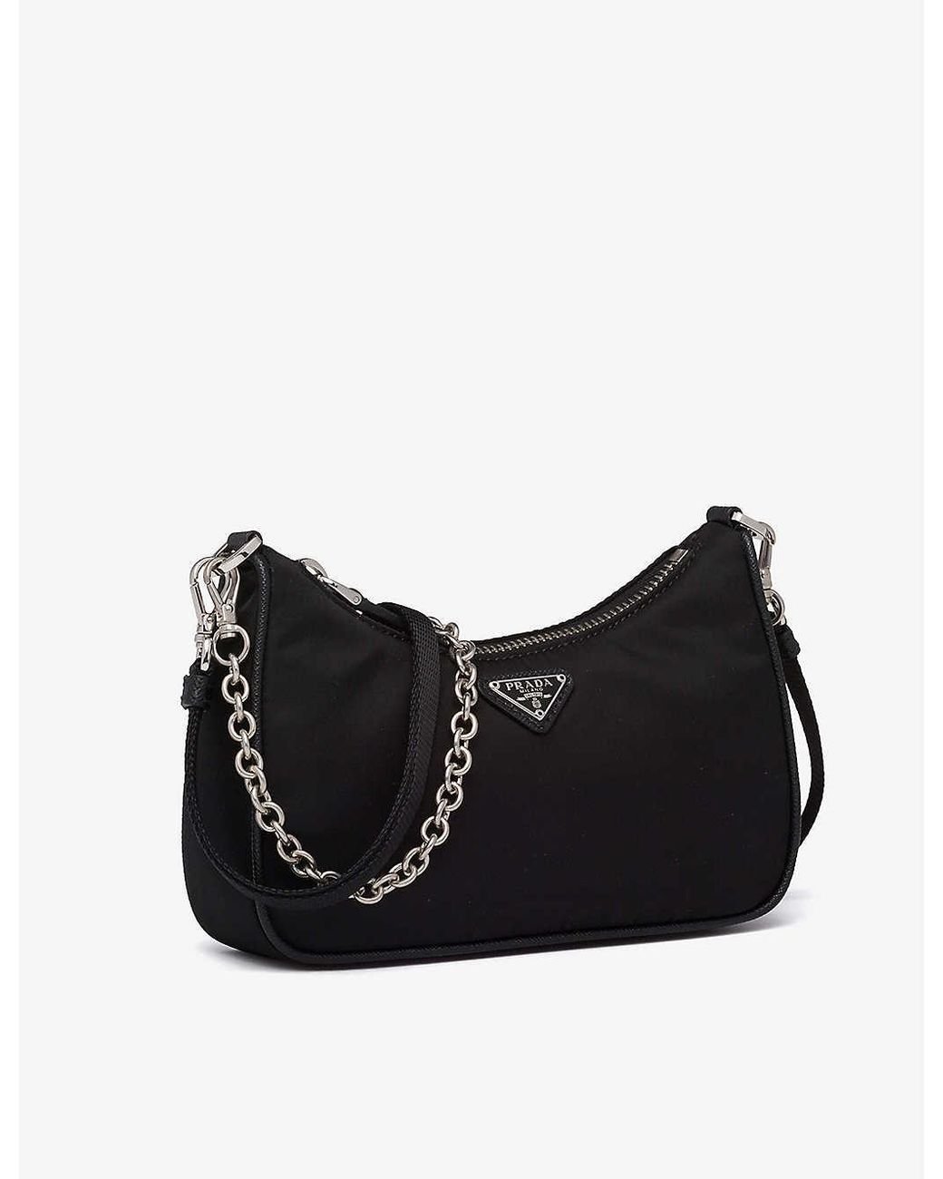 Prada nylon shop handbags black