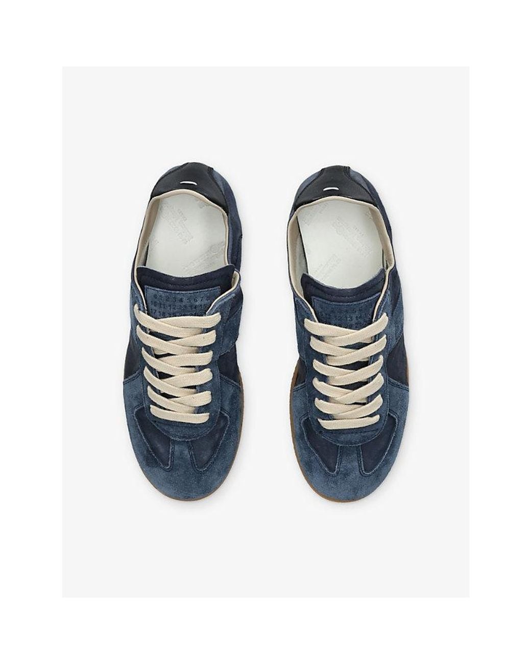 Maison Margiela Blue Replica Leather Trainers
