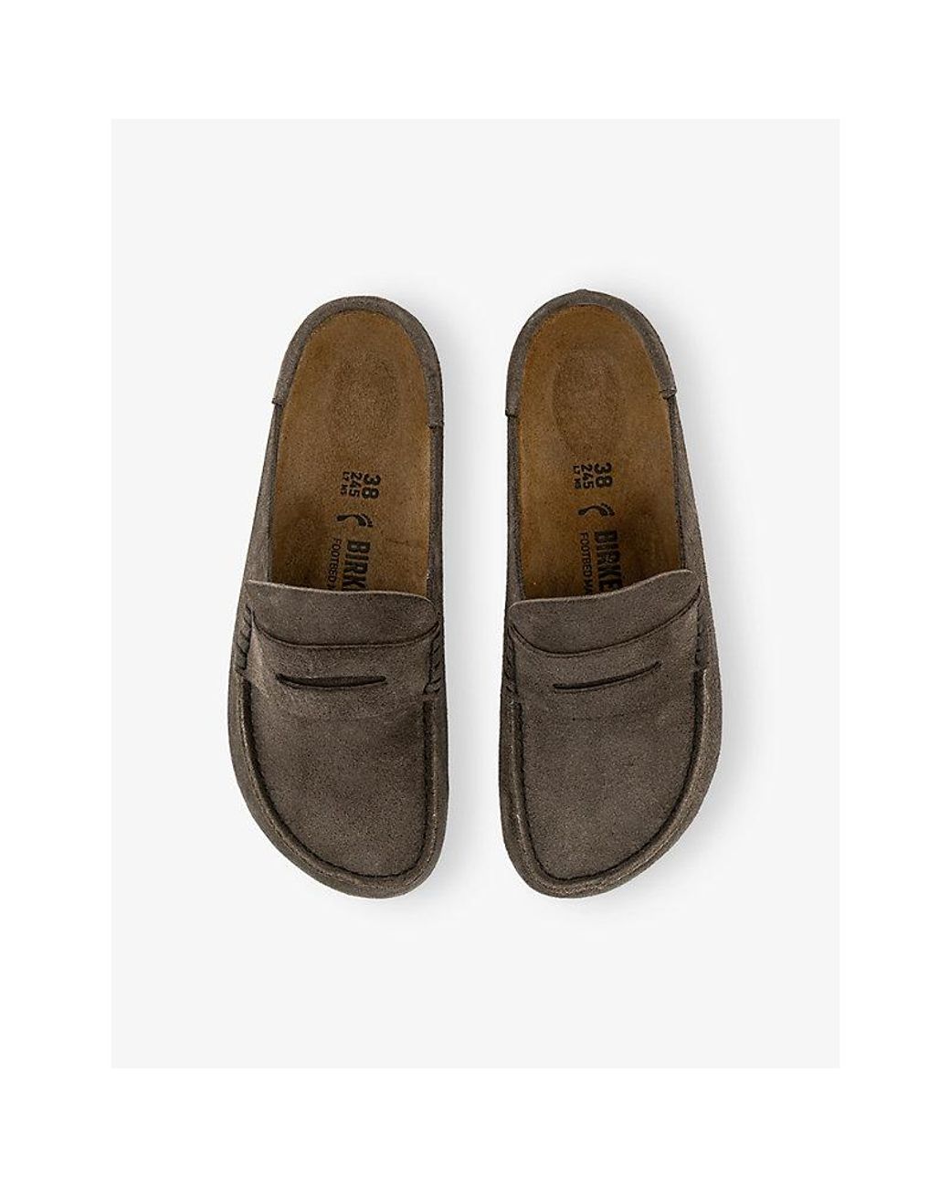Birkenstock Brown Naples Wrapped Suede Clogs