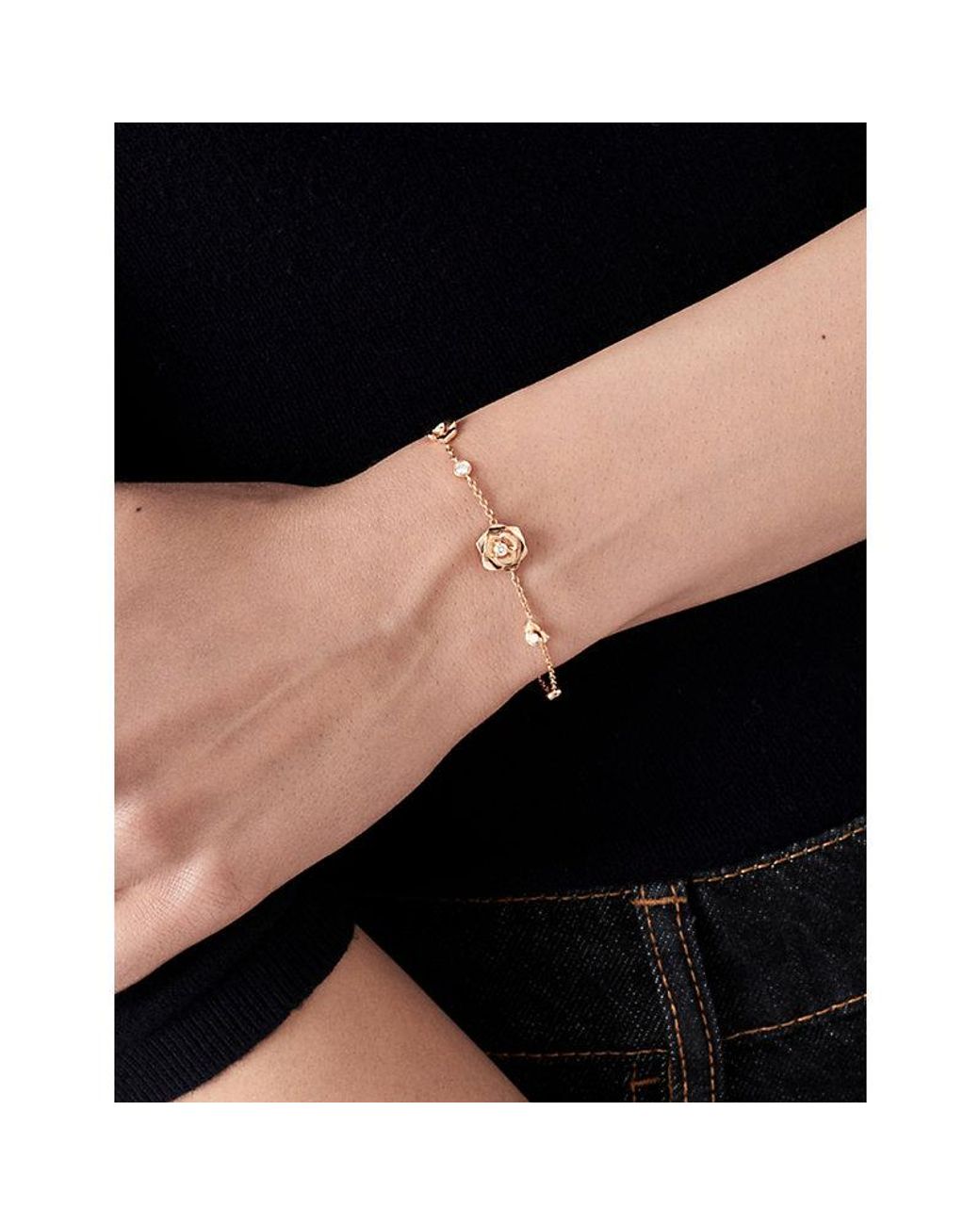 Piaget White Rose 18Ct Rose- And 0.26Ct Brilliant-Cut Diamond Bracelet
