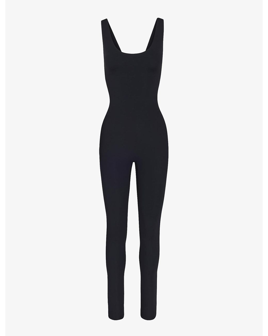 Skims All in one Scoop neck Stretch woven Body In Black Lyst UK