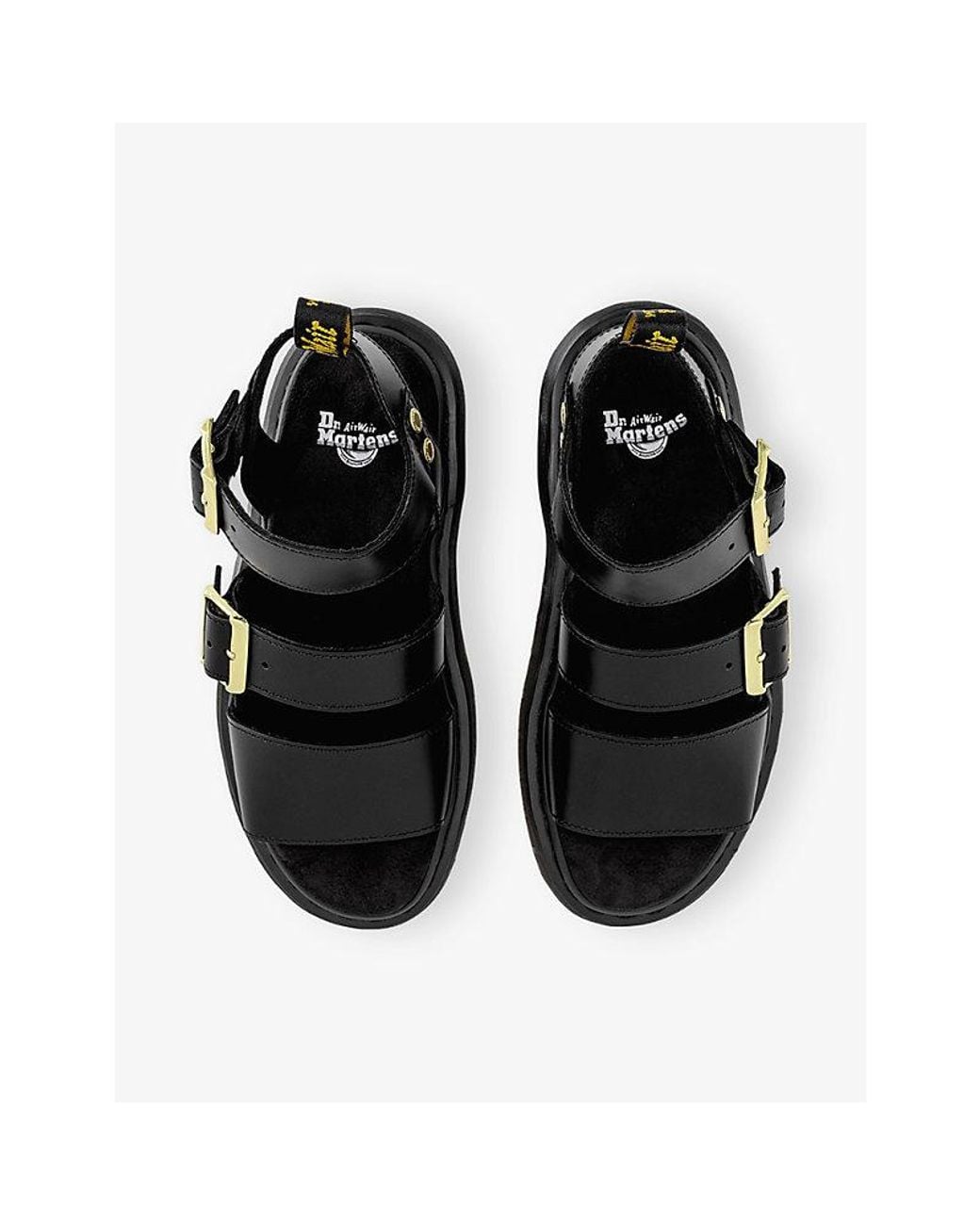 Dr. Martens Black Gryphon Leather Sandals