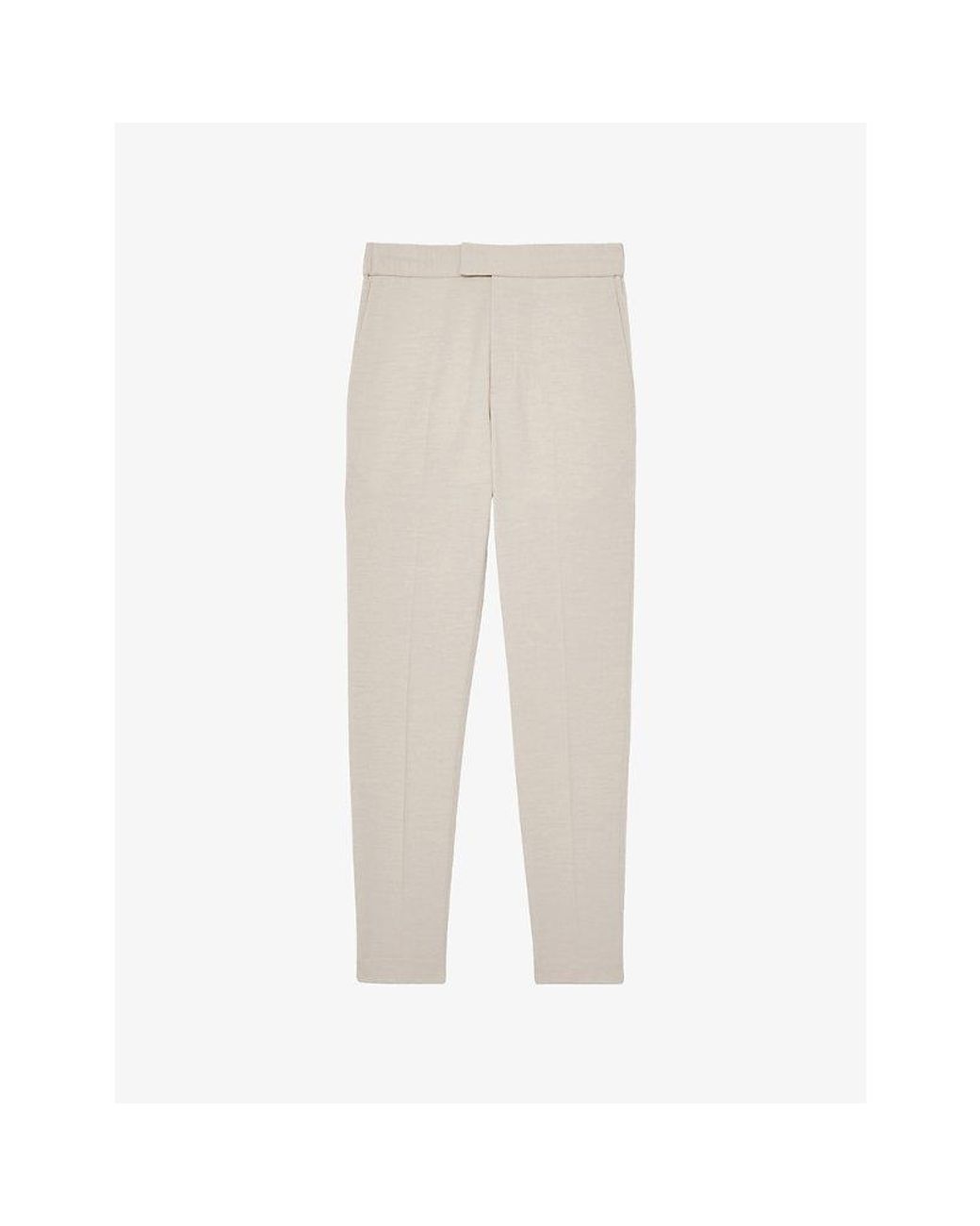 Reiss Natural Found Slim-Fit Stretch-Woven Trousers for men