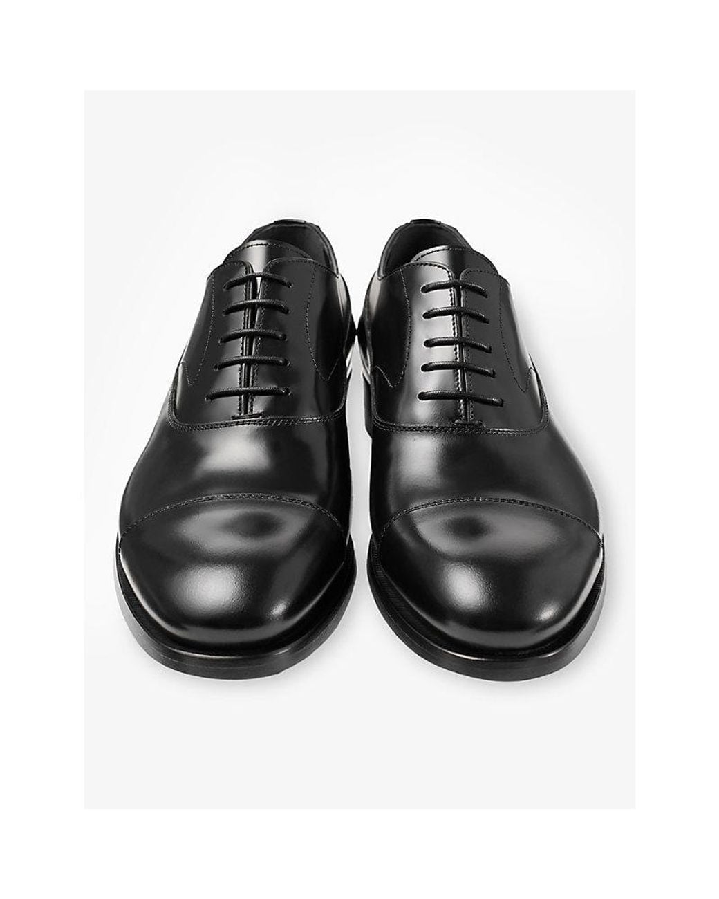 Jimmy Choo Black Vine Lace-Up Leather Shoes