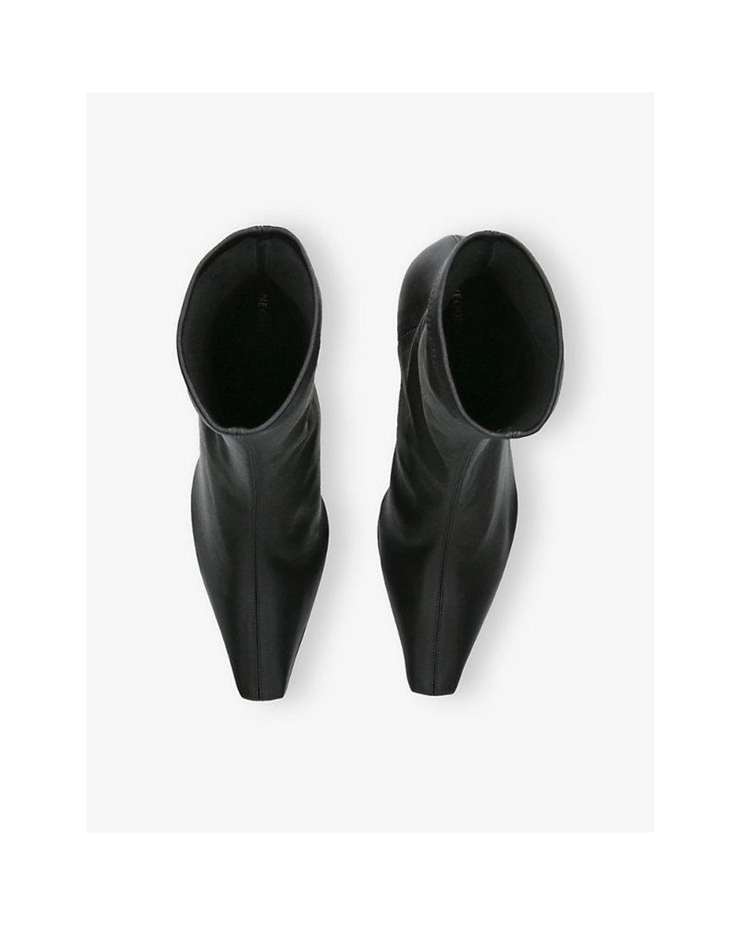 Neous Black Ran Leather Heeled Ankle Boots