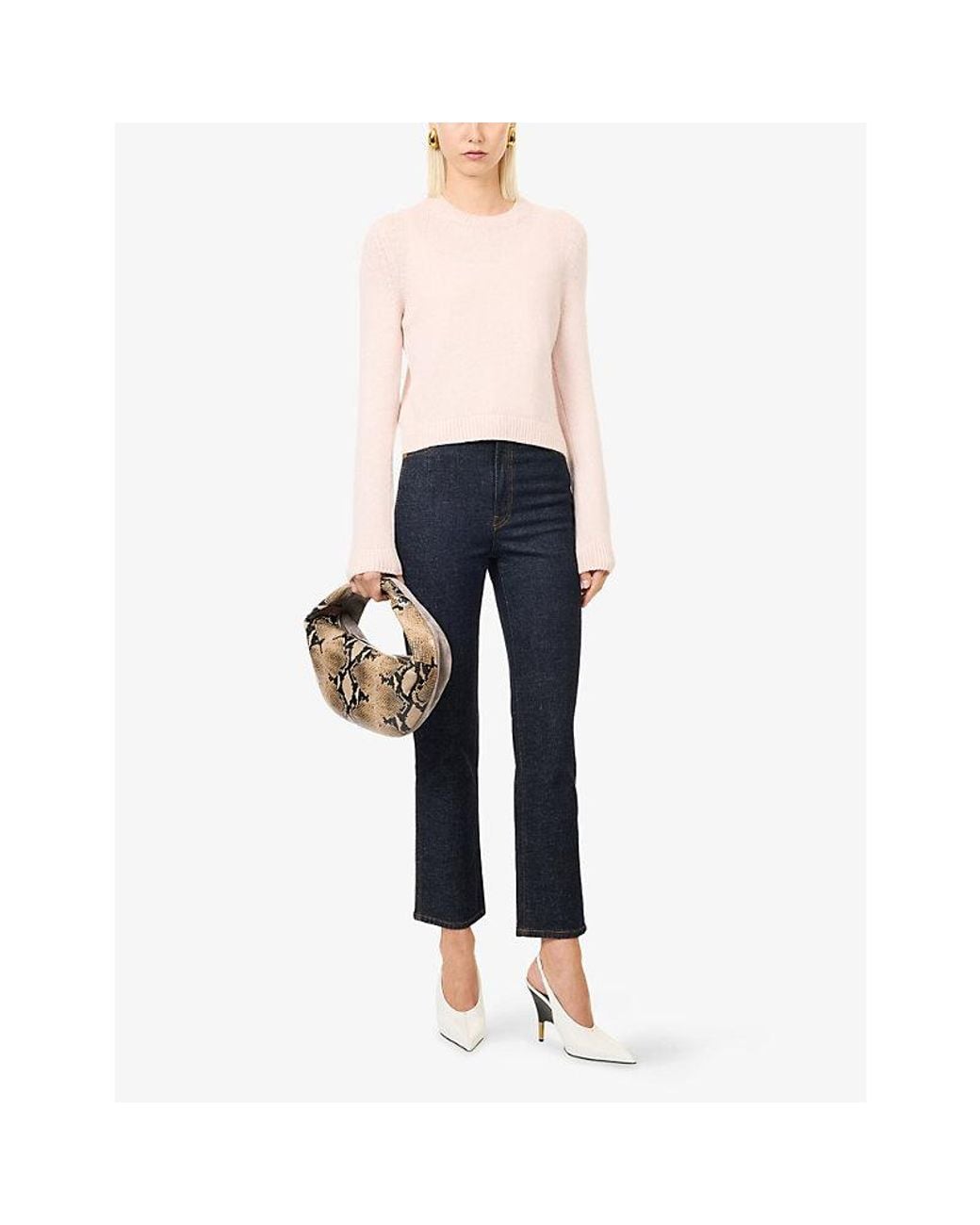 Khaite Blue Abigail Straight-Leg Denim Jeans