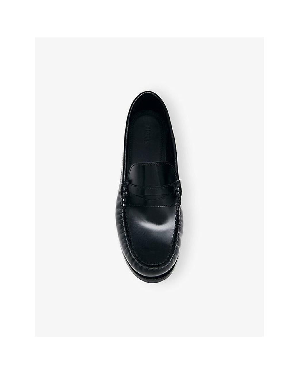 Alohas Blue Rivet Leather Loafers