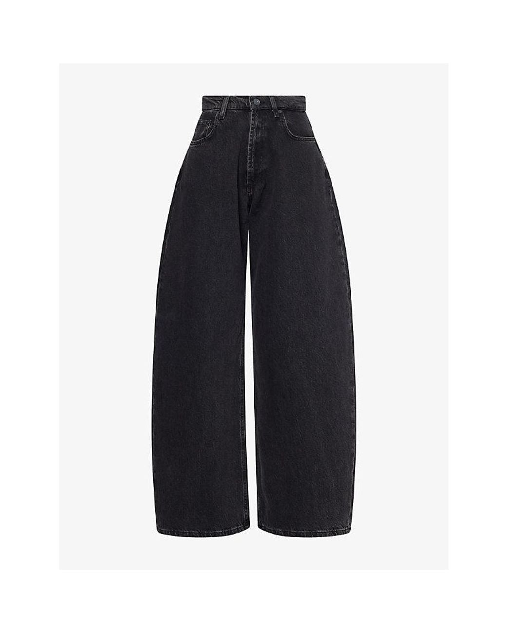 Frankie Shop Blue Nick Barrel-Leg Denim Jeans