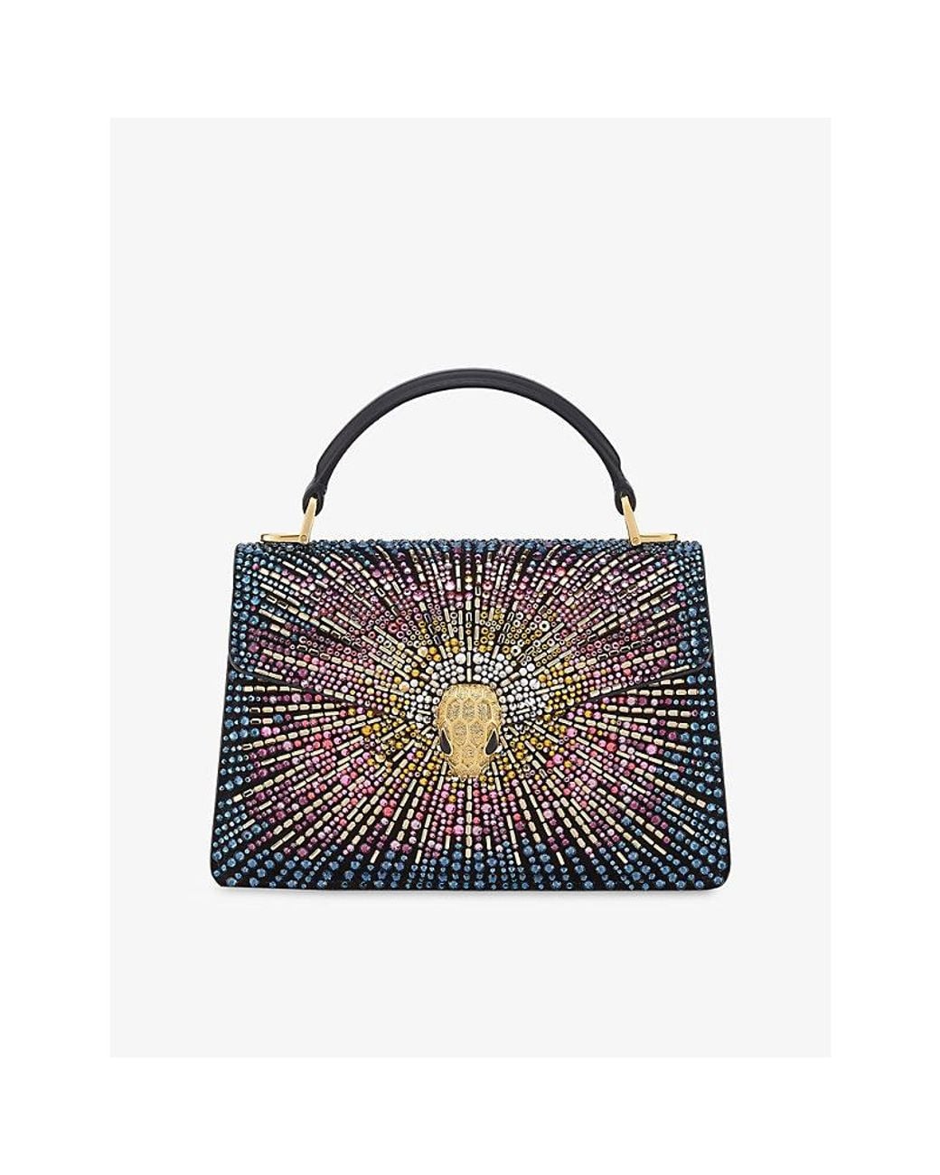BVLGARI Black Serpenti Pallini Mini Leather Top-Handle Bag