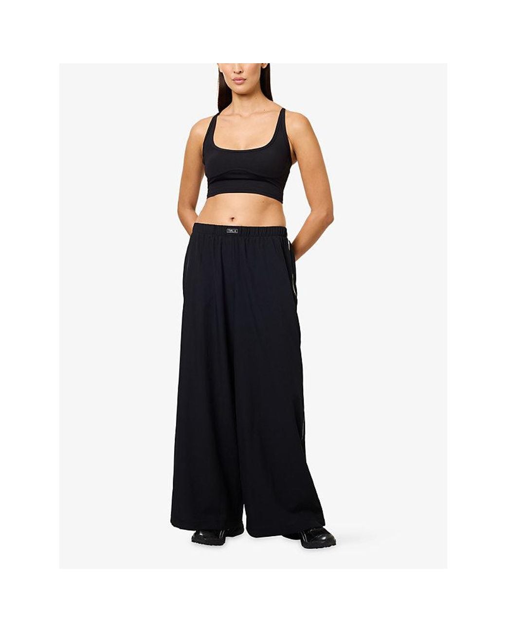 WE Are Tala Blue Dayflex Seamed Halter Stretch-Woven Sports Bra