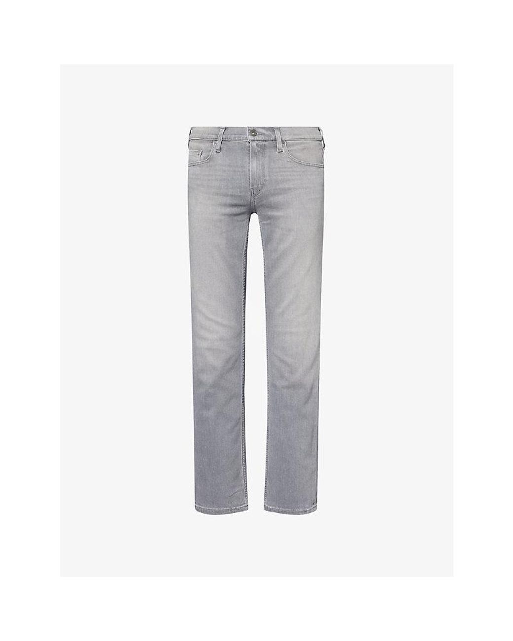 PAIGE Gray Federal Slim Straight-Leg Denim Jeans for men