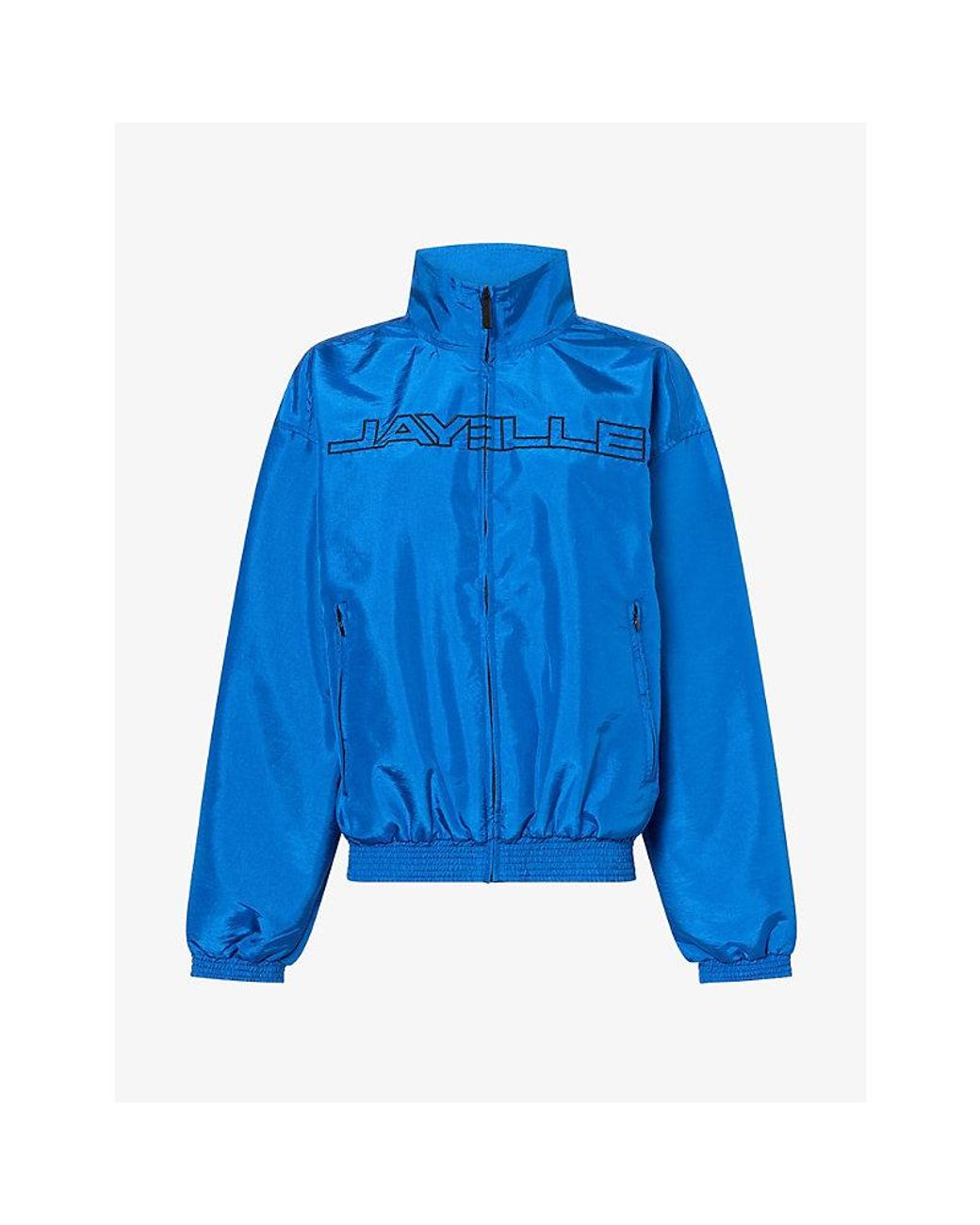 Jay3Lle Blue Brand-Embroidered Soft-Shell Jacket