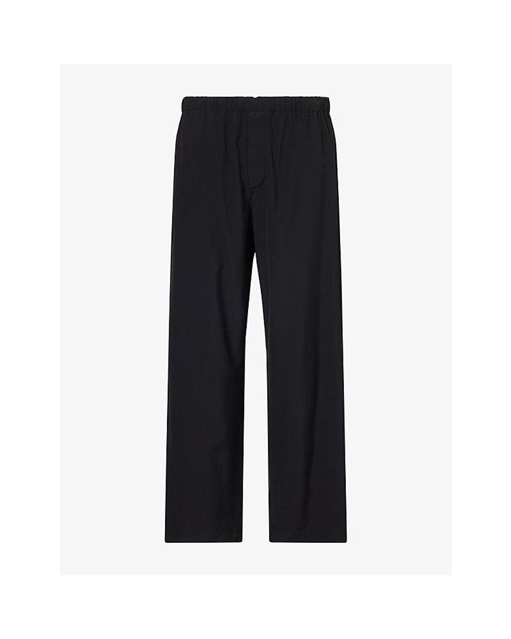 The Row Black Pascale Relaxed-Fit Wool Trousers for men