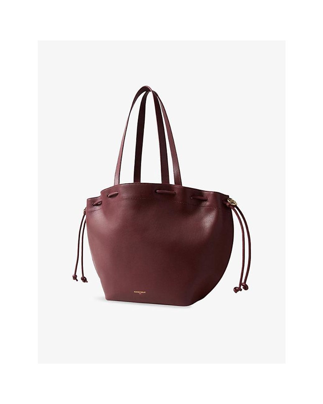 Claudie Pierlot Purple Branded Oversized Leather Tote Bag