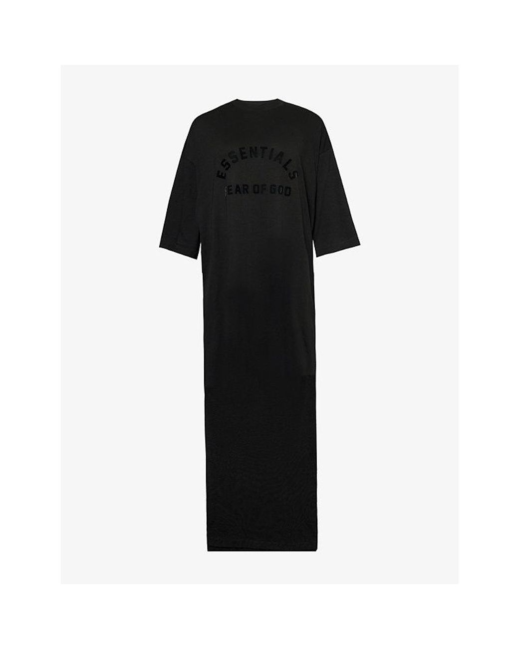 Fear Of God Logo-Print Cotton-Blend Maxi T-Shirt Dress in