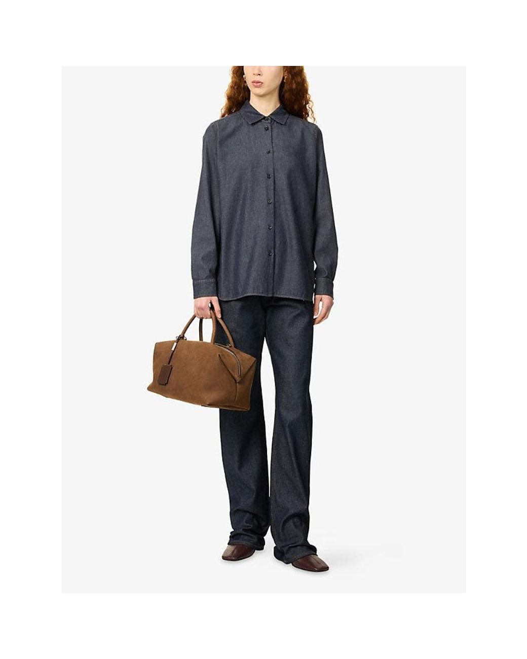 Max Mara Blue Long-Sleeve Denim Shirt