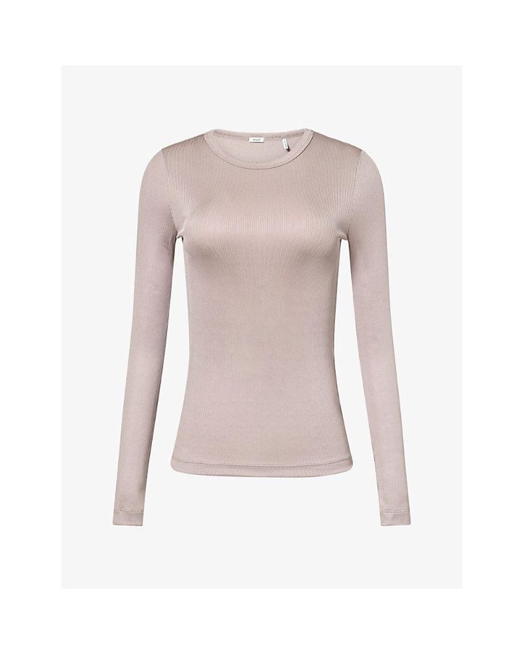 Agolde Pink Delphi Slim-Fit Jersey Top