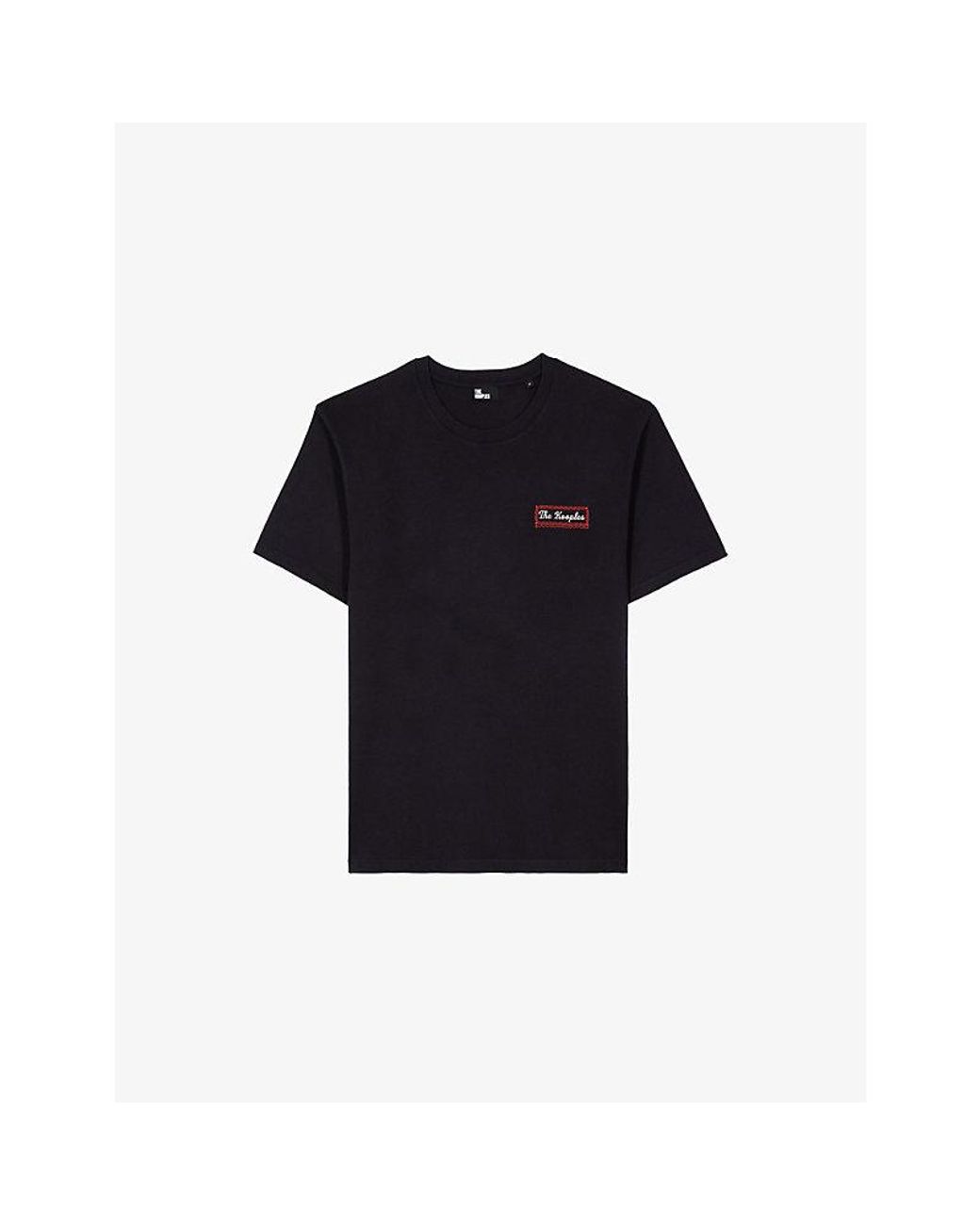 The Kooples Blue Graphic-Print Short-Sleeve Cotton T-Shirt for men