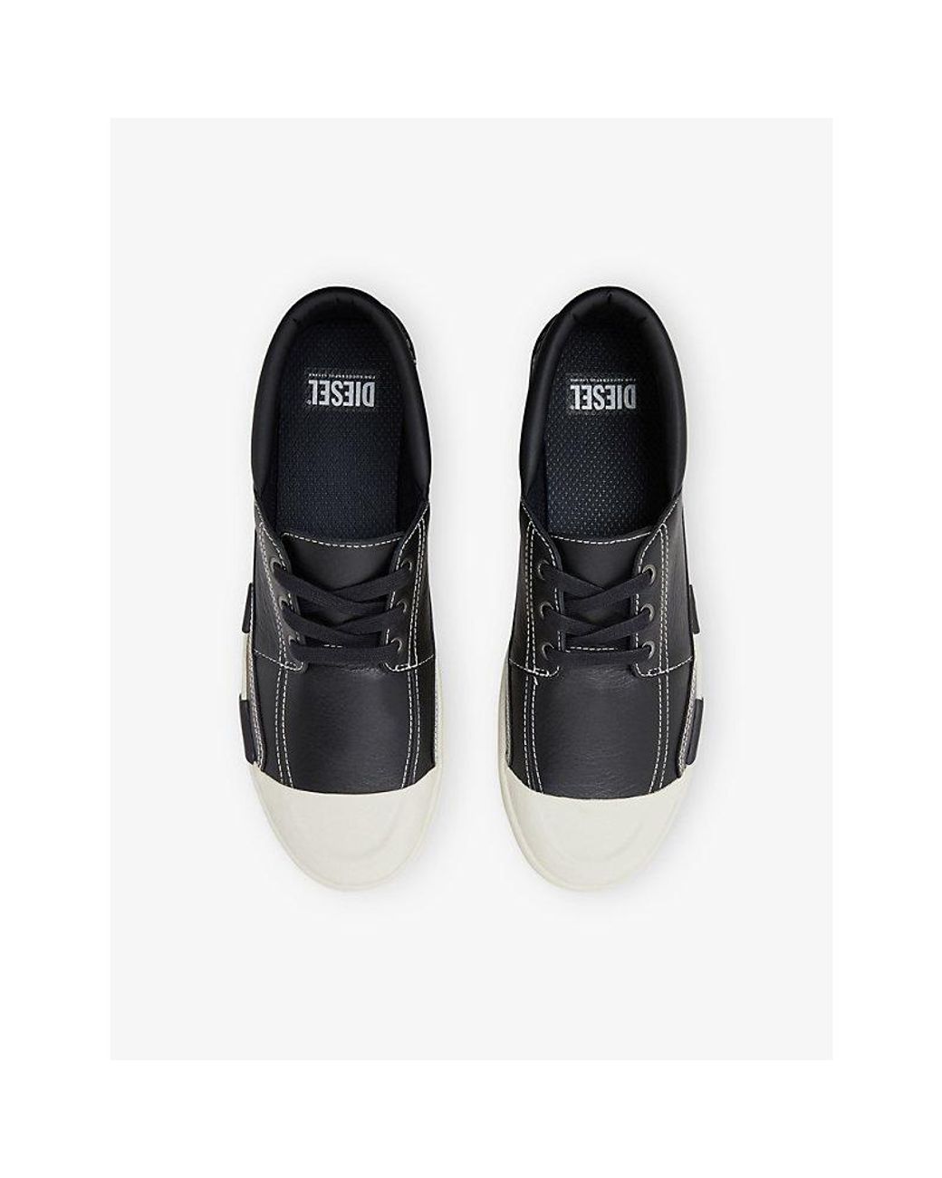 DIESEL Blue S-D-Verse Mocassin Leather Trainers for men