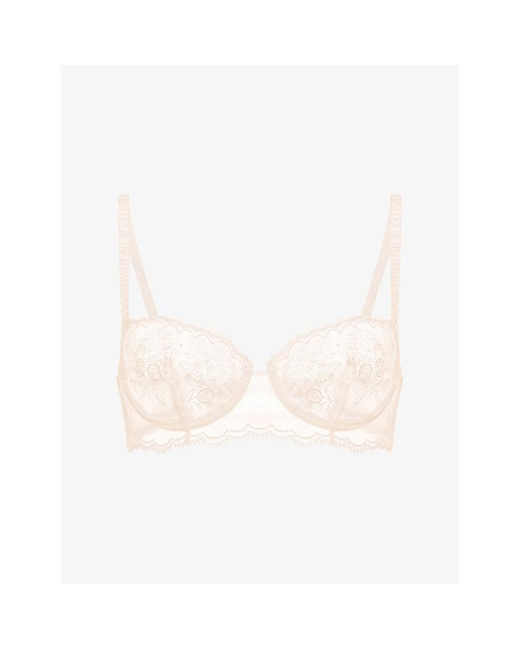 Simone Perele White Half-Cup Underwired Lace Bra