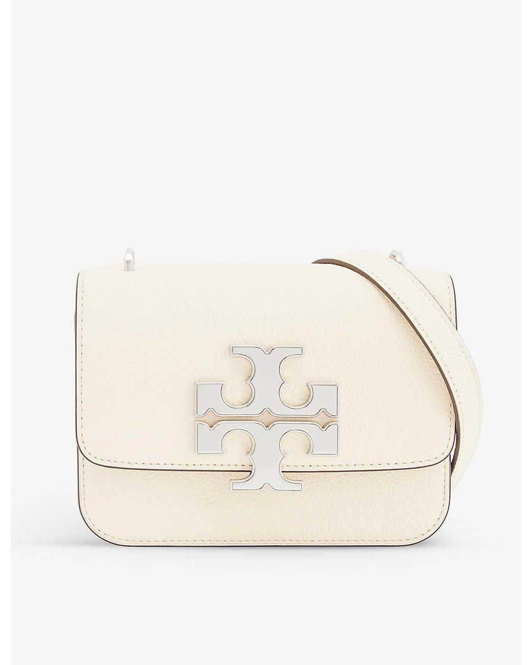 Tory Burch Eleanor Small Leather Shoulder Bag in Natural | Lyst