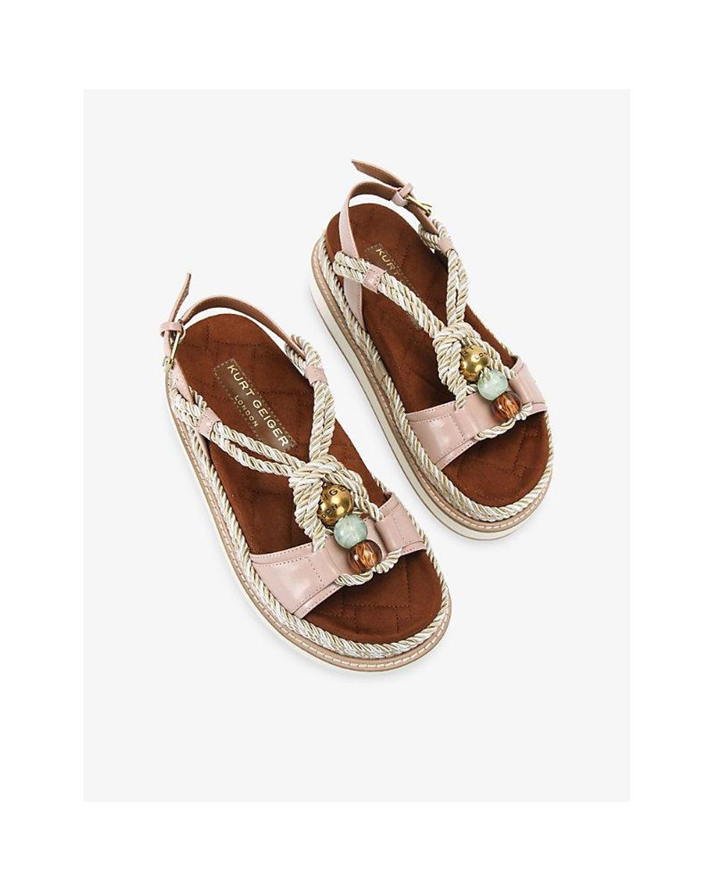 Kurt Geiger Multicolor Orson Rope Leather Sandals
