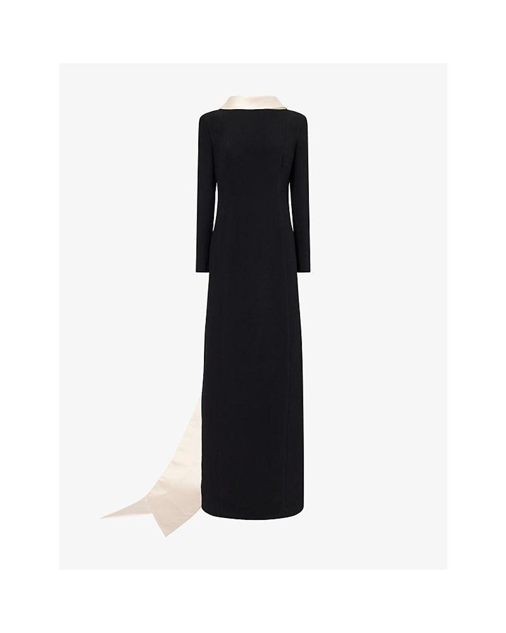 Sabina Bilenko Black The Hadley Silk Crepe De Chine Gown